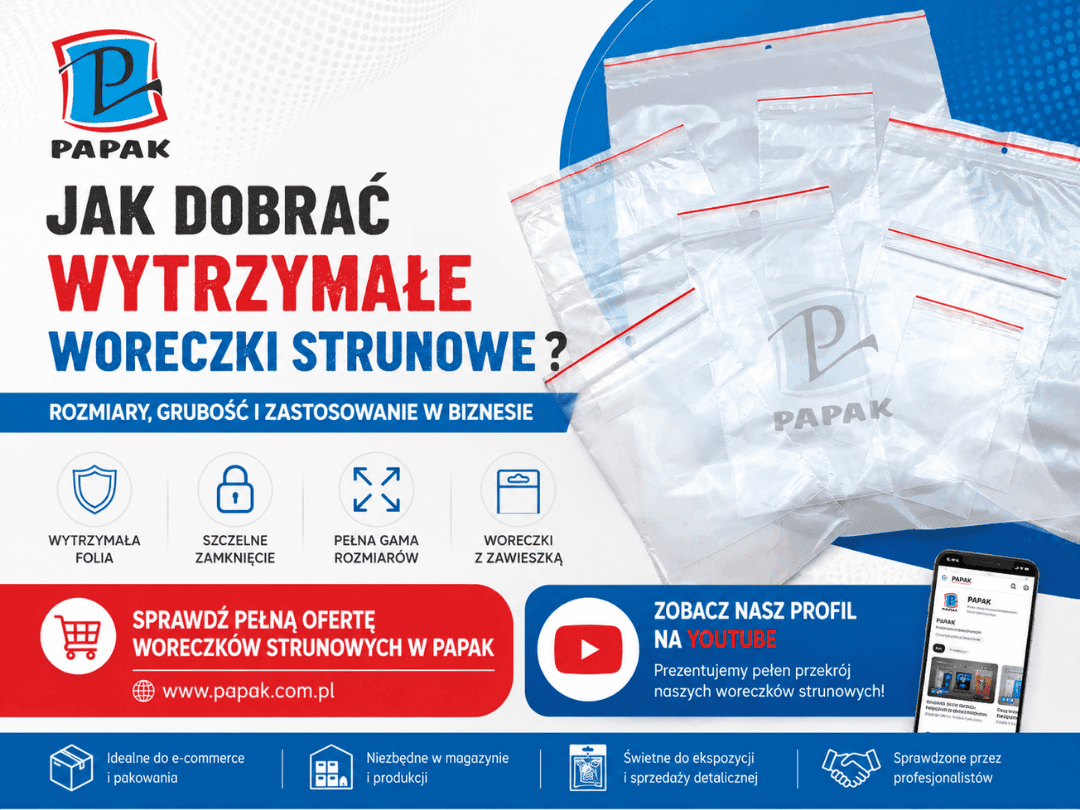 Jak dobrać wytrzymałe woreczki strunowe? Rozmiary, grubość i zastosowanie w biznesie